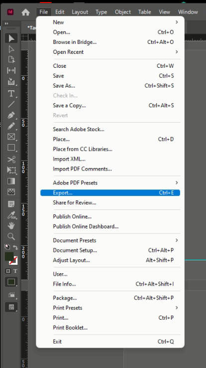 Step 1 - Export PDF